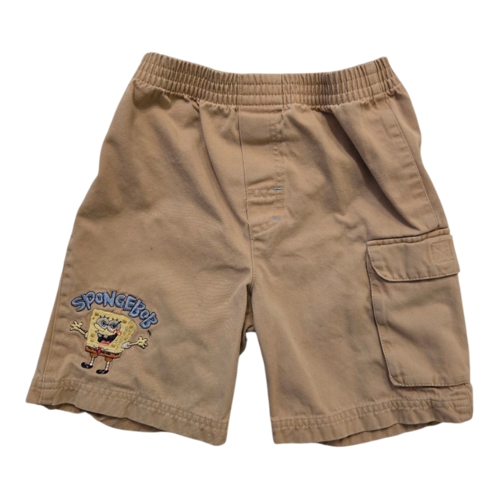 Vintage Y2k 2005 Nickelodeon Tan SpongeBob Squarepants Shorts